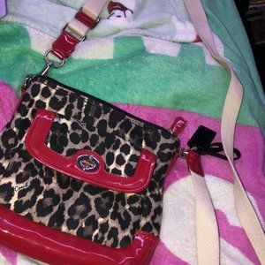 Leopard print coach purse